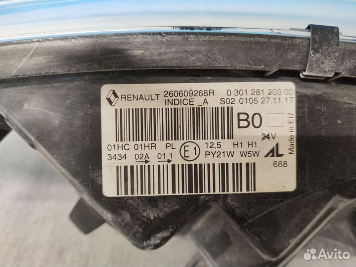 Фара левая Renault Kaptur 2016