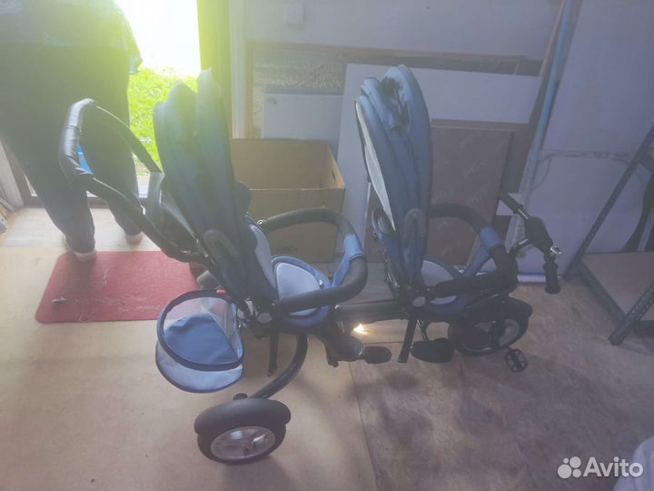 Прогулочная коляска велосипед для двойни