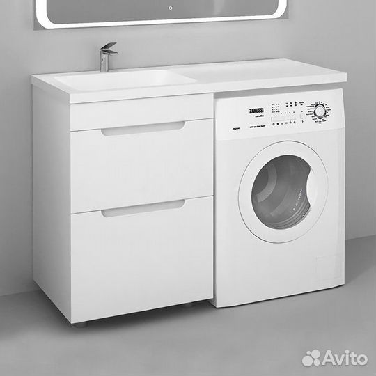 Тумба с раковиной Raval Forte 120 L, под стиральну