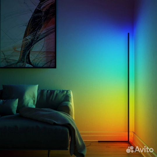 RGB лампа, торшер угловой светильник 200 см