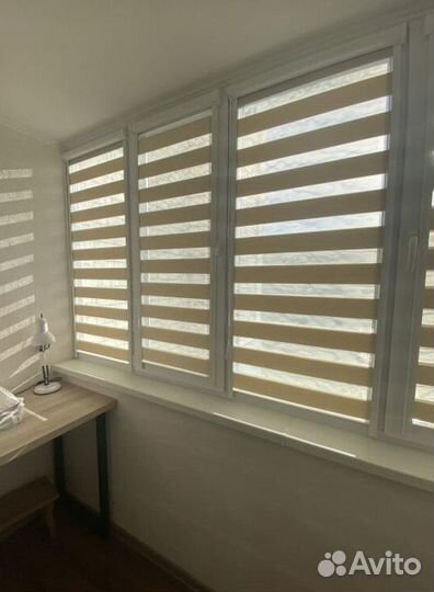 Рулонные шторы зебра в коробе E0189