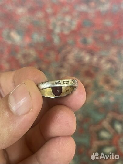 Кольцо старинное женское лв5 875 голова с пробой