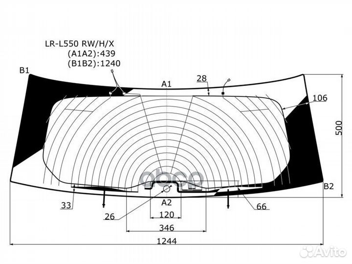 Стекло заднее с обогревом land rover discovery
