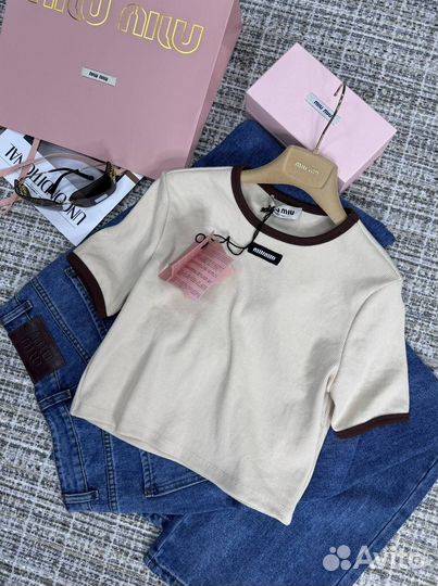 Футболка укороченная miu miu
