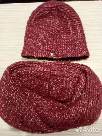 Комплект шапка и снуд женский