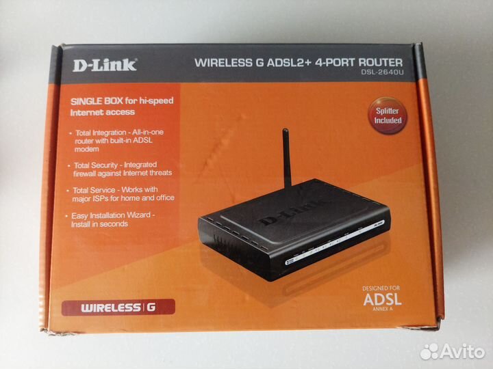 D-link DSL-2640U Роутер. Маршрутизатор