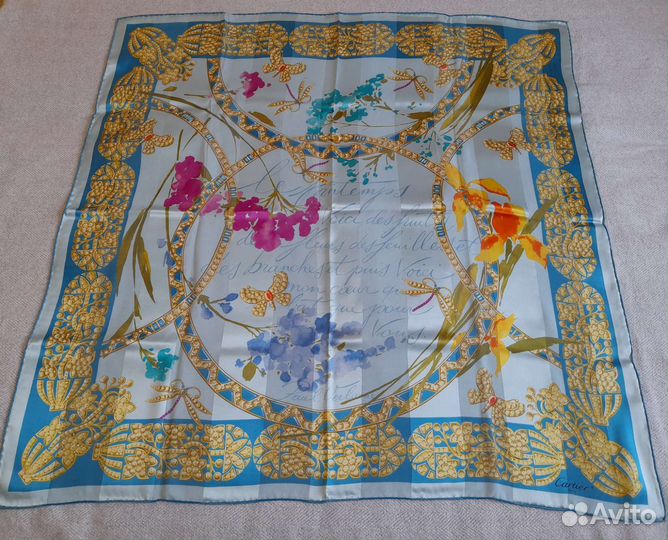 Новый шелковый платок Cartier, оригинал