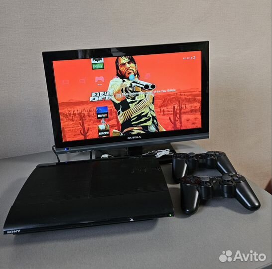 Sony Playstation 3 super slim прошитая 500гб 45игр