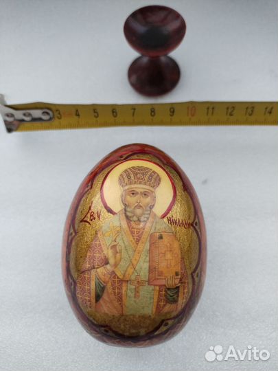 Яйцо сувенир св.Николай Чудотворец скоро пасха