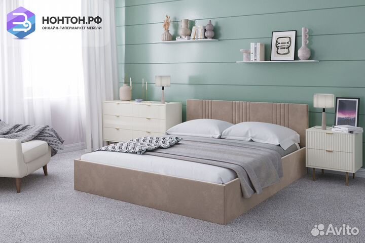 Кровать Амелия коричневая