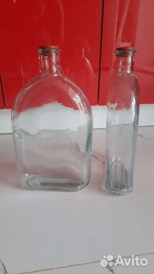Бутыль стеклянная плоская