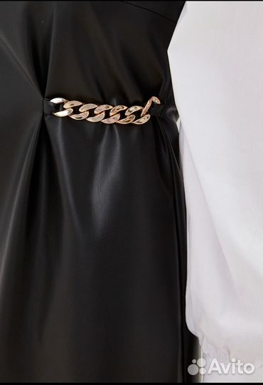 Кожаный сарафан женский