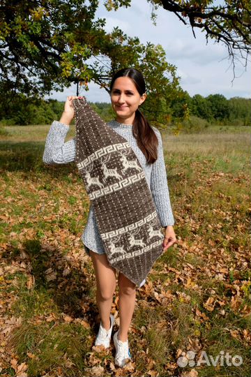 Пояс из шерсти с двухсторонним рисунком