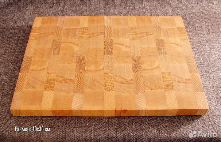 Торцевая разделочная доска из дуба большая