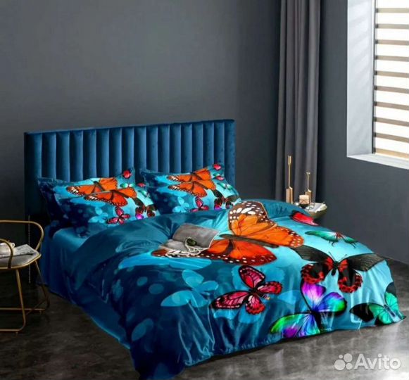 Белье постельное с изображениями 2-х, и евро