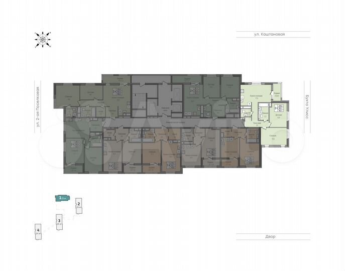 2-к. квартира, 62,1 м², 5/24 эт.