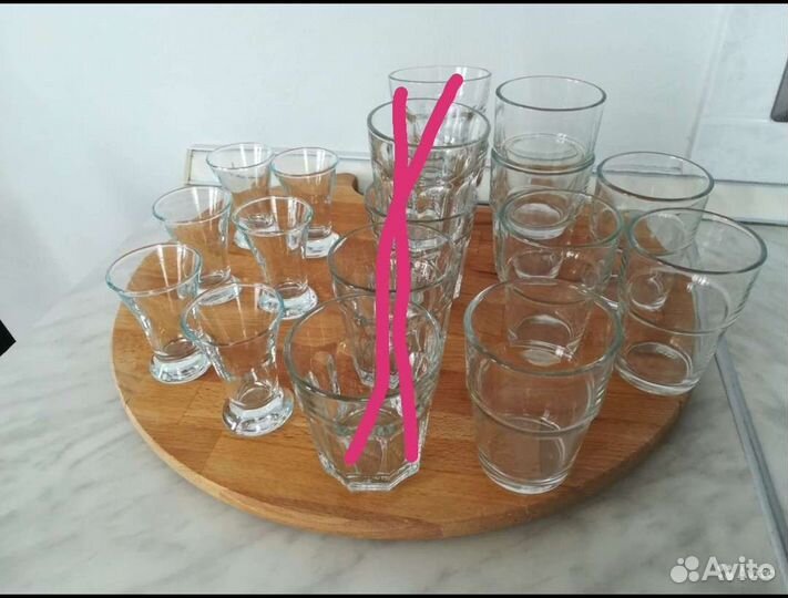 Ikea.Стаканы для воды,соков, стопки