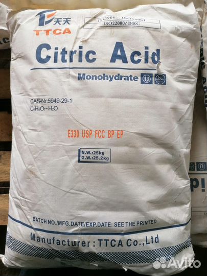 Лимонная кислота 25 кг Е330