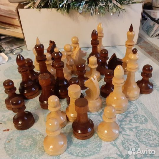 Шахматы и шашки деревянные СССР