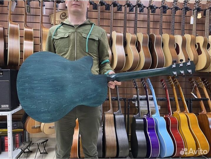 Shinobi B-1/BL гитара акустическая зелёная