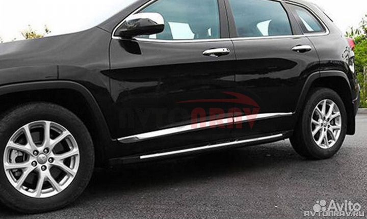 Молдинги дверей Chrome для Cherokee 5 (KL) (Дорест