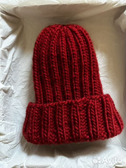 Шапка вязаная бини ручная работа