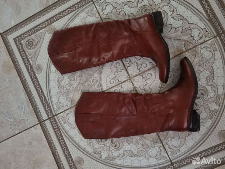 Сапоги осенние 38 из натуральной кожи