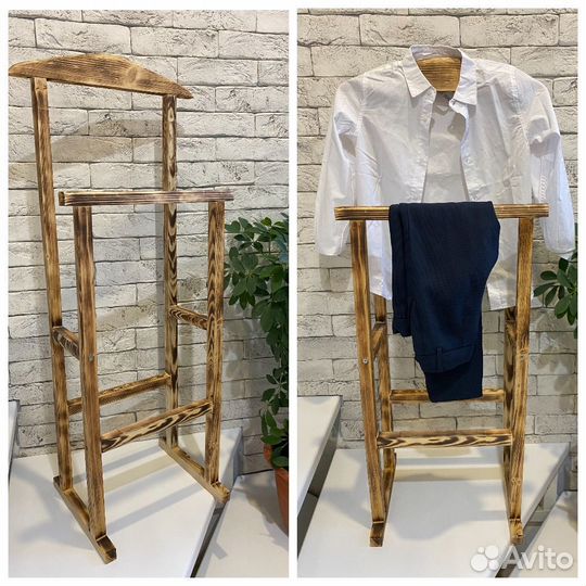 Вешалка напольная для одежды деревянная
