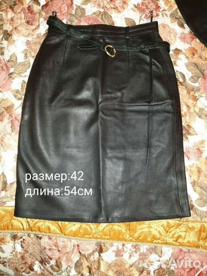 Кожаная юбка натуральная новая