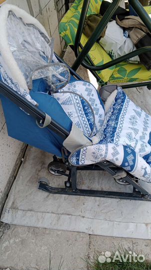 Детские санки коляска бу