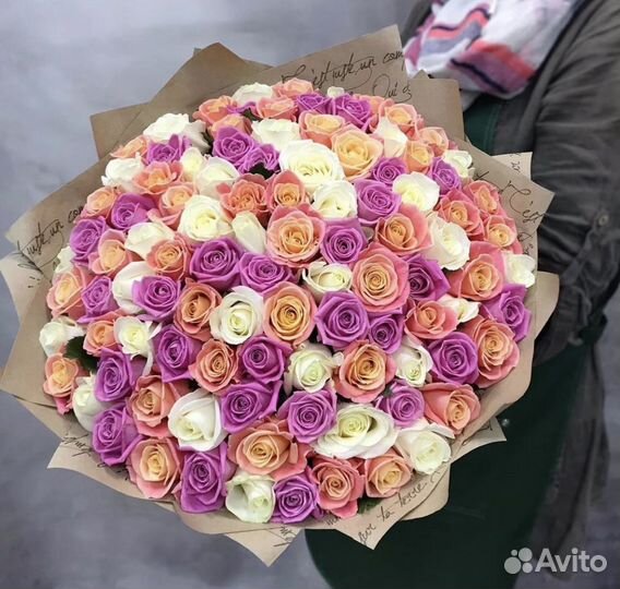 101 Роза Пионы 25 51 101 Роза