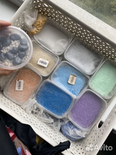 Песок цветной для декора, флорариумов