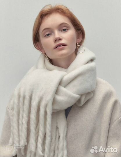Шарф женский палантин зимний