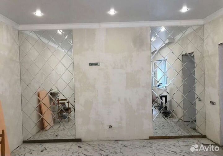 Зеркало ромбик панно