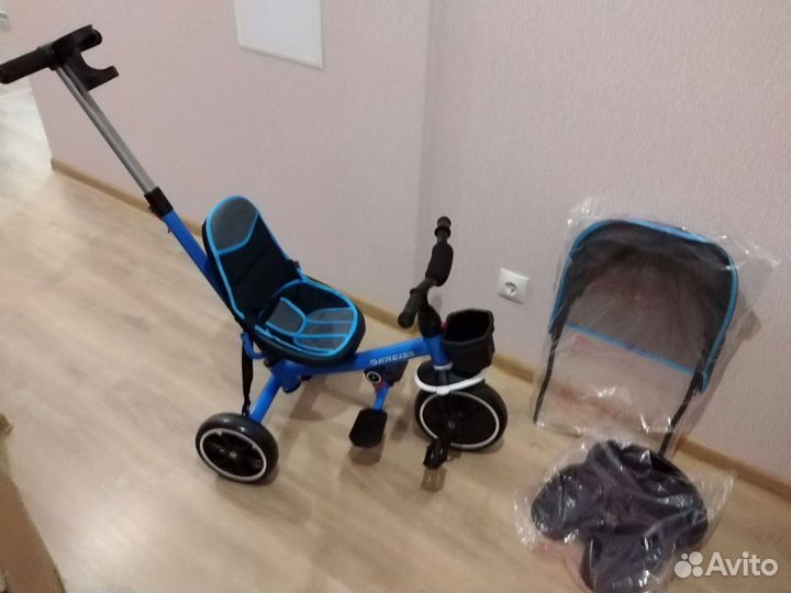 Велосипед трехколесный Kreiss с тентом