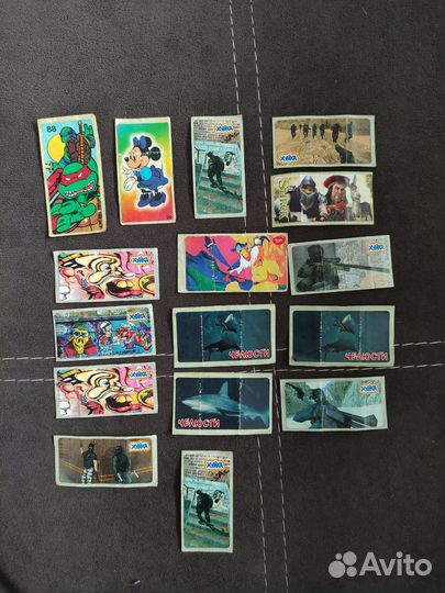 Наклейки от жвачек 90-х
