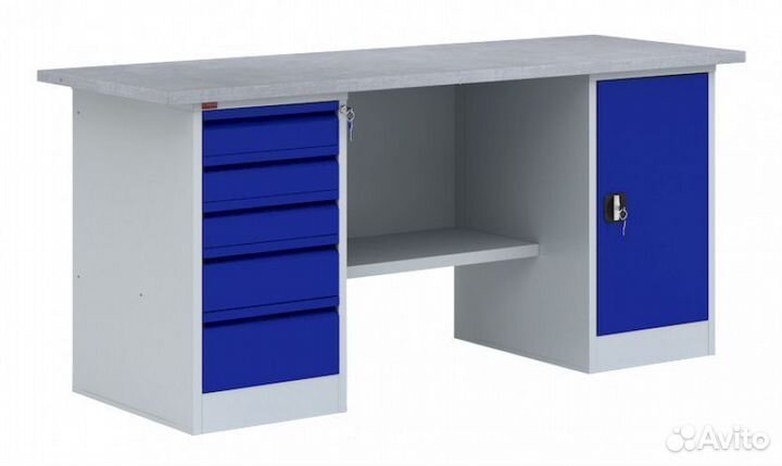 Верстак слесарный / Двухтумбовый