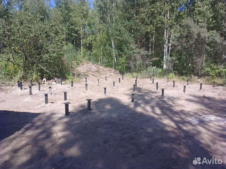 Монтаж винтовых свай под ключ
