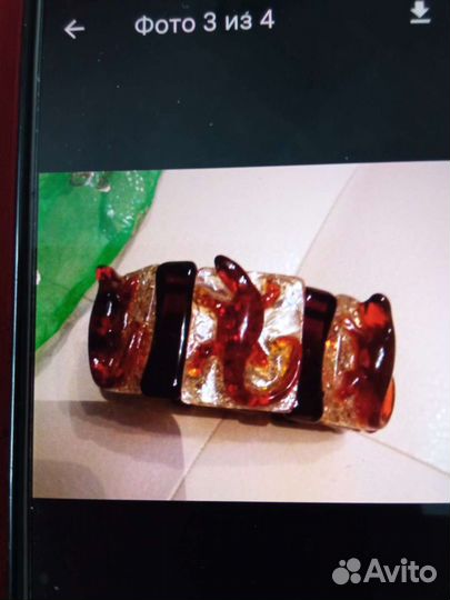 Браслет с янтарем