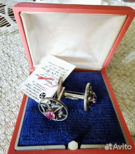 Запонки ссср, серебро 875