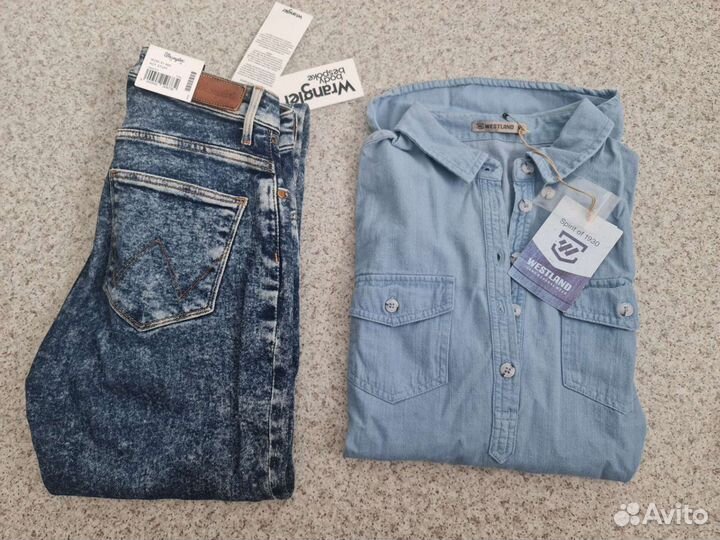 Джинсы Wrangler, рубашка Westland, оригинал