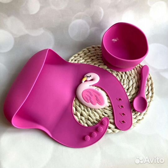 Набор детской силиконовой посуды для прикорма