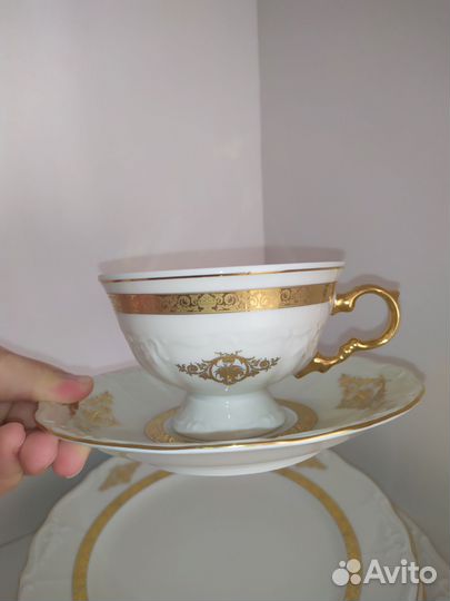 Чашки чешские с блюдцами (6)