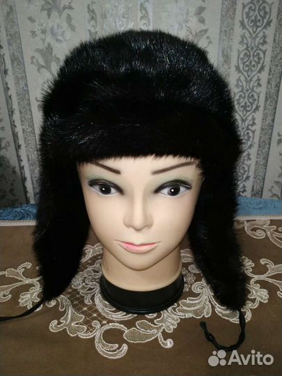 Шапка ушанка из норки