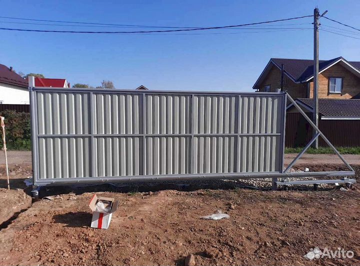 Ворота откатные, ворота распашные под ключ