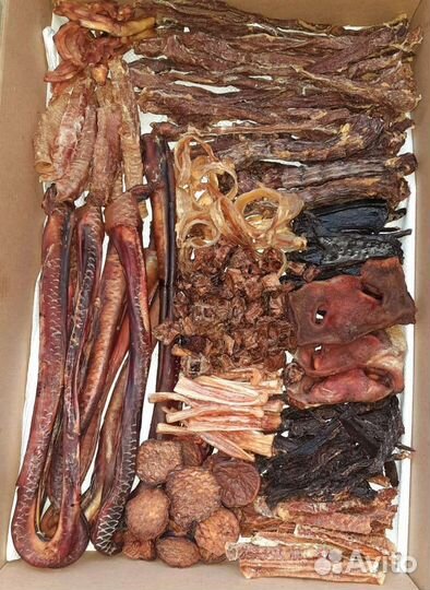 Субпродукты. Сушеное лакомство для животных