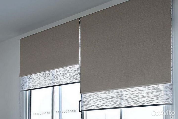 Рулонные шторы в кассете римские шторы плиссе