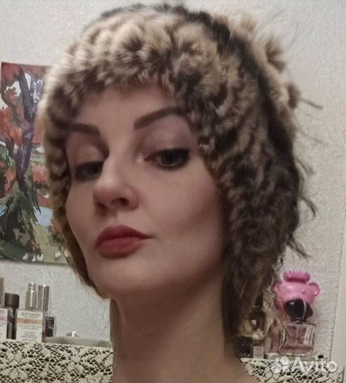 Шапка женская зимняя шиншилла натуральная