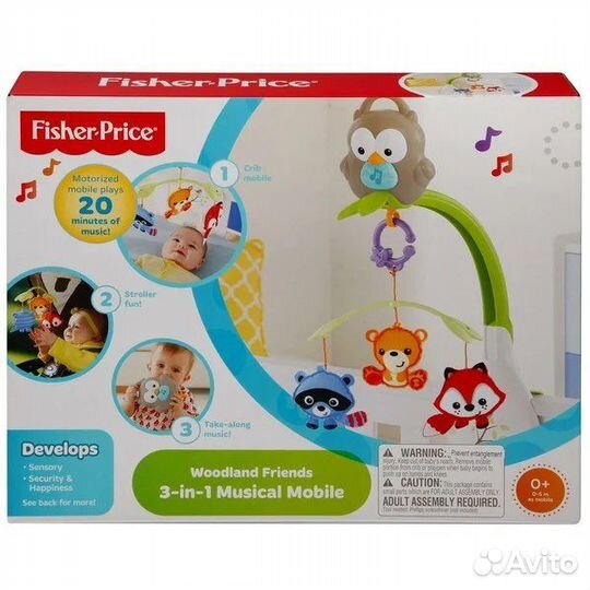 Музыкальный мобиль 3 в 1 Fisher-Price