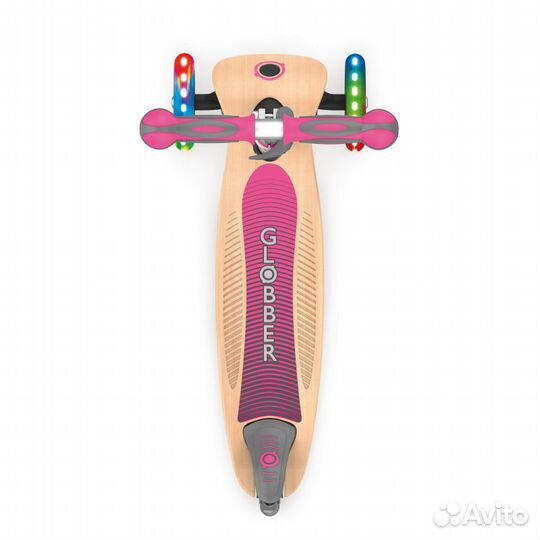 Globber Primo Foldable Wood Lights, розовый